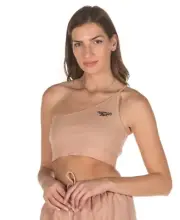 REEBOK GIGI HADID WOMENS LIGHT IMPACT BRA LARGE TAN BRAND NEW