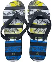 [1st American] Summer Flip Flops for Men and Women, Grey, white, blue, yellow, 40 EU
