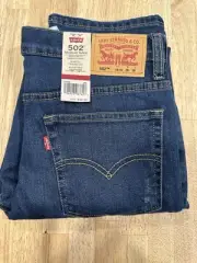 NEW Levi's 502 Regular Taper Stretch Blue Denim Jeans Size 16 Reg 28x30 FreeShpn