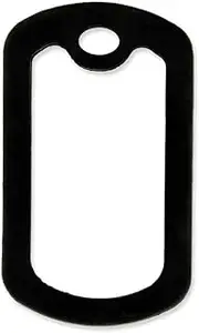 PinMart Military Dog Tag Silencer – Silicone Rubber ID Tag Protector – Edge Bumper Prevents Noise & Scratching, Black