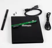 External USB Slim Case Enclosure For 9.5mm SATA Laptop Tray Load CD DVD drive
