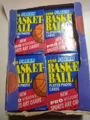 1991 Fleer Basketball With New PRO Visions Art Card Unopened Packs 14 Cards Each