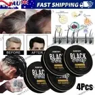 4Pcs Natural Black Soap, Grey Hair Coverage Shampoo Soap Hair Darkening Bar Soap