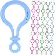 SAFIGLE 50pcs Durable Keychain Clips Multicolored Key Hooks for Keychains Versatile Lanyard Snap Hooks for Crafts Accessories