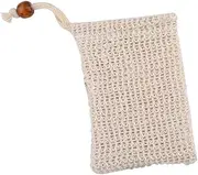 minkissy Sisal Soap Holder Reusable Soap Net Pouch Exfoliating Spa Bag Comfortable Grip and Easy Closure