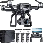 Bwine F7 GPS Camera Drone 4K Night Vision 2Mile 75Min Flight 3 Bat Auto Return