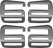 uxcell G Hook Webbing Slide Buckles 32mm, 2 Pair Metal G Hooks Webbing Buckles Clips Adjustable Buckle for Backpack Luggage Straps Webbing Outdoor Belt Hardware, Grey