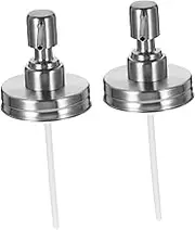 LAPYAPPE 2pcs Stainless Steel Mason Jar Pump Lids with Airtight Seal for Lotion Foaming Soap Dispenser Pump Head for Food Storage Freshness Maintenance