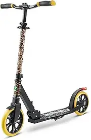 SereneLife Kick Scooter Adult Teenagers Kids- 2 Wheel Kids Scooter with Adjustable T-Bar Handlebar - Alloy Anti-Slip Deck - Portable Folding Scooters for Kids with Carrying Strap