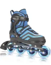 JUSUEN Inline Skates for KidsAdjustable Roller Blades Skates with Light up Wh...