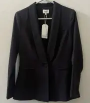NEW SEED Deep Navy Blazer Suit Jacket • Size 8 • RRP $249.95 BNWT