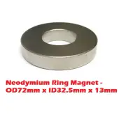 1X Super Neo Ring 72mm x 13mm HOLE 32.5mm N42 Neodymium Rare Earth Donut Magnet