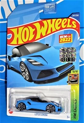 Hot Wheels Factory Set New For 2022 HW Exotics Lotus Evija Blue