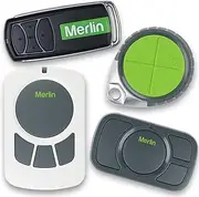 Merlin Garage Remote Kit – Includes E960M, E980M (IP65), E964M, E148M Wall Button – Controls 4 Doors/Gates – Security+ 2.0 Compatible – Long Range – LED – Durable Design with Confirmation Flash