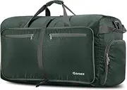 [Gonex] 80L Foldable Travel Duffle Bag for Luggage, Gym, Sport, Camping, Storage, Shopping Water Repellent & Tear Resistant Dark Green