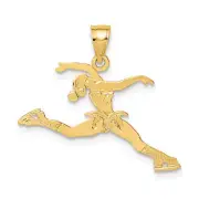 14k Ice Skater Jumping Charm C3756