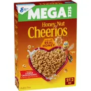Honey Nut Cheerios Heart Healthy Gluten Free Breakfast Cereal, Mega Size, 27.2 o