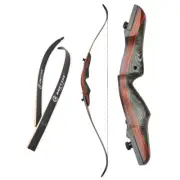 62" Archery Recurve Bow American Hunting Bow Longbow Takedown Wooden 20-50lbs