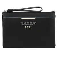 在飛比找momo購物網優惠-【BALLY】簡約經典LOGO可裝A5尺寸大手拿包手提包(黑
