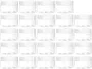 TUZAZO 1 OZ Plastic Jars round Clear Cosmetic Container Jars with Lids and Label