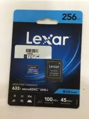 Lexar High-Performance 633x 256GB microSDXC Memory Card with Adapter (44243)