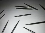 12 PC Scratch Awl Replacement Bits Tips ( 2" Long ) Leather Tools Made In USA
