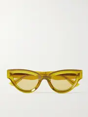 [BOTTEGA VENETA EYEWEAR] BOTTEGA VENETA EYEWEAR - Injection Cat-eye Acetate Sunglasses - Yellow - One size One size Yellow