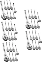 BESTOYARD 40 Pcs Cooking Spoons for Buffet Slotted Spoon Small Household Utensils Easy to Filter Condiments