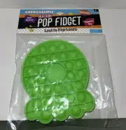 Pop Fidget Toy EXPRESSIONS 1 Pack neon green fish Shaped Push Pop Bubble. new