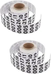 jojofuny 2 Rolls Stickers for Inventory Management Self Adhesive Decal Labels Number Decals for Easy Organization for Storage Present Boxes and Classroom Use