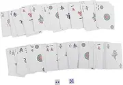 HOOTNEE Official Mahjong Cards Set Large Print Chinese Mahjongg Majhong Games Handheld Poker for Home Travel