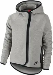 Girls Nike Tech Fleece FZ Cape Hoodie Grey Heather 669804-063 (S)