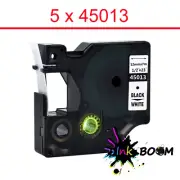 5 Label Compatible Dymo D1 45013 Tape LabelManager 300 160 280 420P 155 150 200
