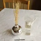 Pearlessence Gingerbread Scent Holiday Oil Silver Ornament Ball Reed Diffuser