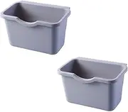 Parliky Kitchen Storage Container 2pcs Hanging Storage Box Kitchen Pull Out Bin Grey