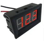 Red LED Digital Voltmeter Gauge Volt Voltage Panel Meter 30 VDC Volts DC 50x30mm