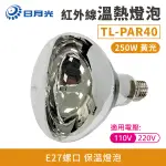【日月光】2入組 紅外線溫熱燈泡 黃光(110V E27 250W) TL-PAR40-Y2