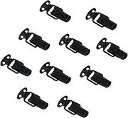 10Pcs Black Spring Hasp, Metal Spring Loaded Toggle Latch, Latch Catches Hasps Clamps Clip Lock, Small Toggle Lock Clasp Buckle Latch for Wooden Case Toolboxes, Cabinet Boxes, Drawer, Chest