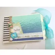 Coastal Escape Junk Journal, Handmade Beach Journal Scrapbook