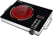 Portable Induction Cooktop, Full Glass Induction Burner with Sensor Touch, Stainless Steel Electric Cooker Countertop Burner, 3500W/640