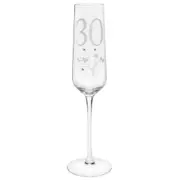Gibson Gifts 30 Birthday Crystal Champagne Glass Toasting Drinkware Clear