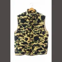 在飛比找蝦皮購物優惠-A BATHING APE CAMO羽絨服 背心黃色 米色 