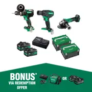 HiKOKI 36V Brushless 3 Piece Combo Kit KC36DRBL3(HRZ)