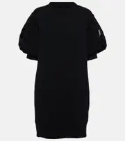 [Sacai] Sacai Sponge cotton-blend minidress AU 8 black