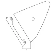 Genuine Nissan Quarter Glass 83300-3WC0C (for: Nissan)