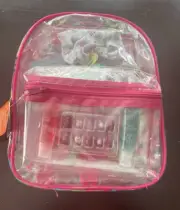 *WONDER NATION BUTTERFLIES * 50 PIECE GIRLS MAKEUP, NAILS,HAIR CLIPS BACKPACK