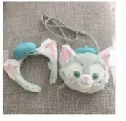 Disney Resort Gelatoni Pass Case & Headband Set Plush Coin Bag Ears Hat