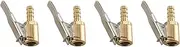 4Pc 6Mm Auto Air Pump Chuck Clip Car Truck Tyre Tire Inflator Valve Connector Car Open Brass Stem Tire