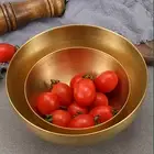 Metal Salad Bowl Kitchen Tableware Large Capacity Utensils Food Container
