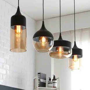【華燈惠】復古工業風玻璃吊燈餐廳吊燈LED